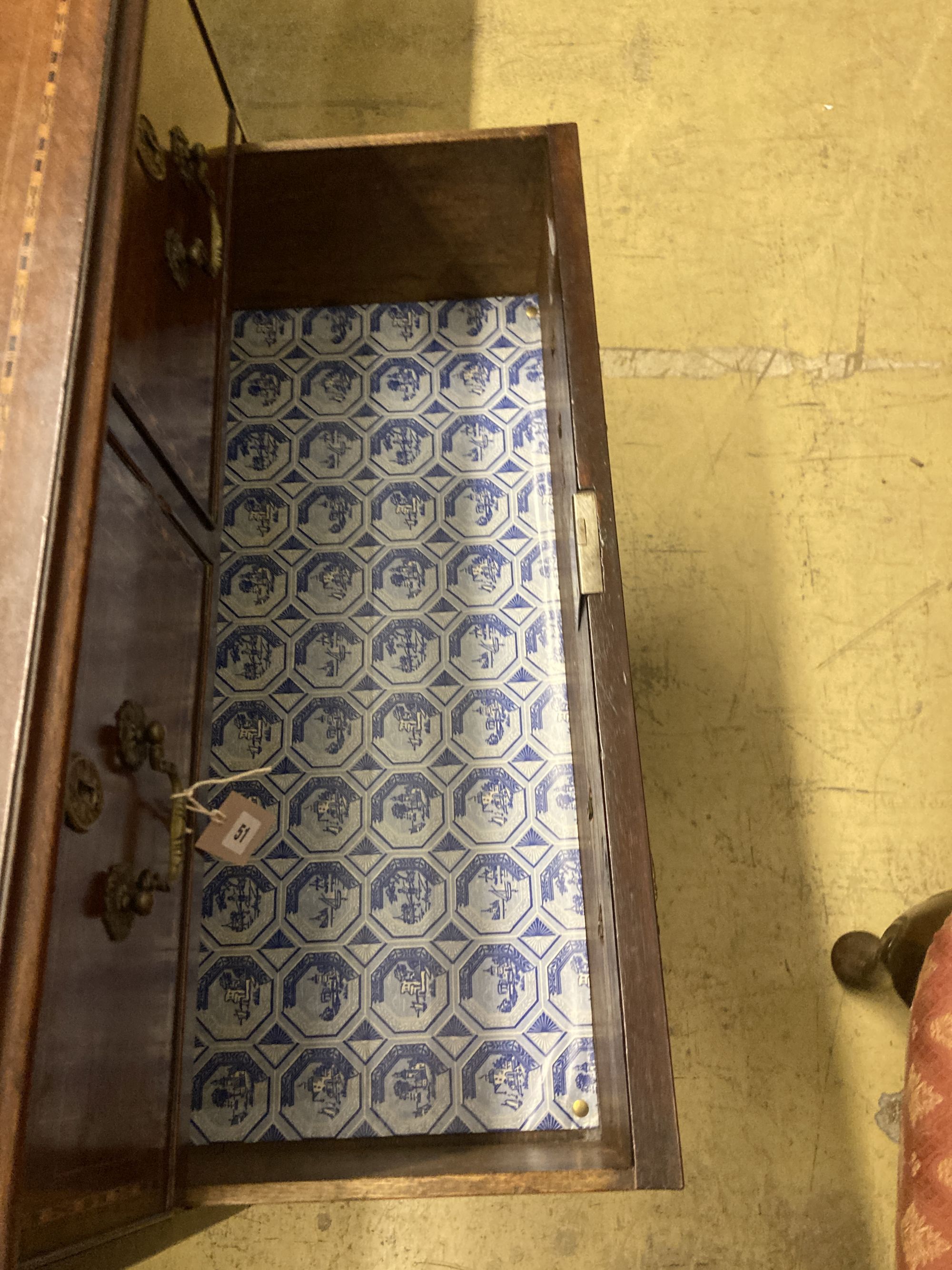 A George III mahogany four drawer chest, width 76cm, depth 40cm, height 81cm